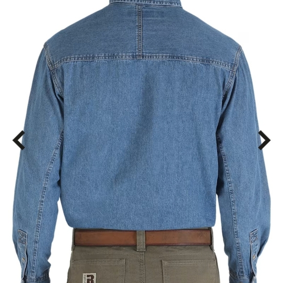 Wrangler® RIGGS Workwear® Denim Long-Sleeve Work Shirt - Picture 2 of 8